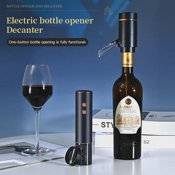 Elektrische Wijnopener en Decanteer Set - Automatische Vacuü, Verzenden, Nieuw