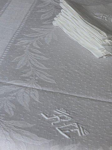 RD - Tafelkleed (13) - 282 cm - 157 cm - Tafelkleed en deze, Antiek en Kunst, Antiek | Kleden en Textiel