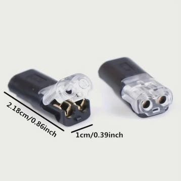 2/5/10 Stuks 2-Pin Steek Connectoren voor Laagspanning Kabel, Verzenden, Nieuw