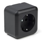 Stopcontact | Q-link (Opbouw, Randaarde, Zwart), Doe-het-zelf en Verbouw, Elektra en Kabels, Verzenden, Nieuw