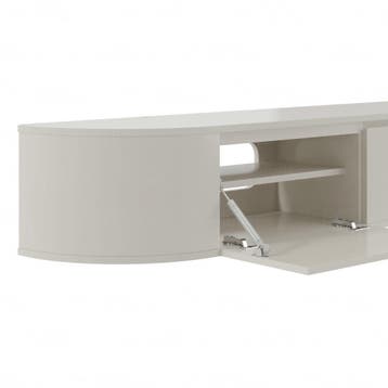 Aura Japandi Tv-meubel 180 x 35 x 33 cm - Beige, Ophalen of Verzenden, Nieuw