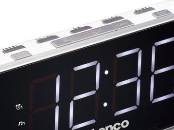 Wekkerradio - Digitale wekker - Alarmklok - Wit - Lenco - CR, Verzenden, Zo goed als nieuw