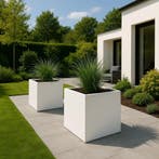 Nieuw! Plantenbakken in het wit of zwart! -  Nu 20% korting!, Verzenden, Nieuw, Metaal, Balkon