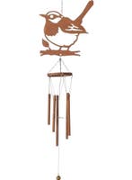 Winterkoning  windgong  bruin roest 70cm, Verzenden, Nieuw