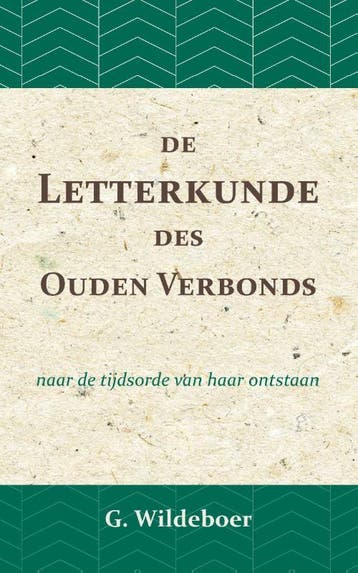 De Letterkunde Des Ouden Verbonds | G. Wildeboer | Nieuw, Boeken, Ophalen of Verzenden, Nieuw, G. Wildeboer