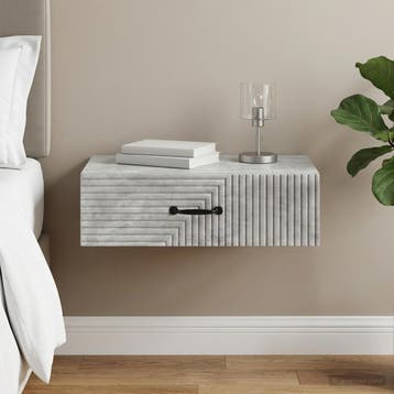 vidaXL Wandmontage Zijtafel 59 x 34,5 x 17 cm Bewerkt hout, Verzenden, Nieuw
