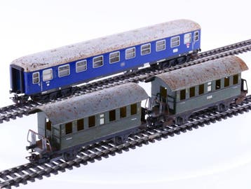 Schaal H0 Märklin 4000 4027 DB 2-as rijtuig blik en 4-as..., Gebruikt, Overige typen, Ophalen of Verzenden, Analoog