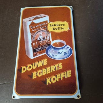 douwe - Douwe egberts - Emaille bord - emaile