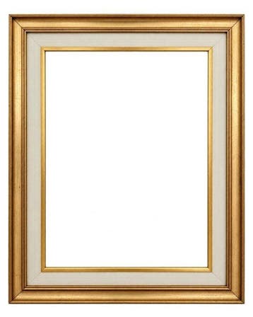Lijst - Hout, Gips - Gouden lijst met duidelijke