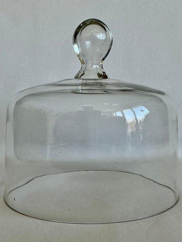 Stolp - Antieke glazen Stolp voor Kaas of Gebak - Artisanaal
