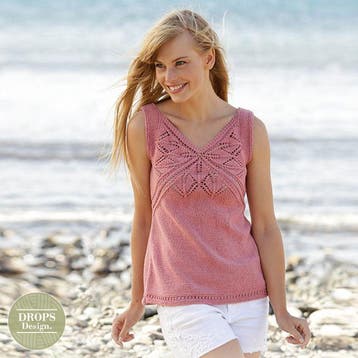 Patroon Gebreid Topje Dames Butterfly Heart met kantpatr, Ophalen of Verzenden, Nieuw