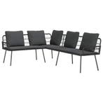 vidaXL Bank met kussen Antraciet 173 x 231 x 90cm Staal, Verzenden, Nieuw, Rvs