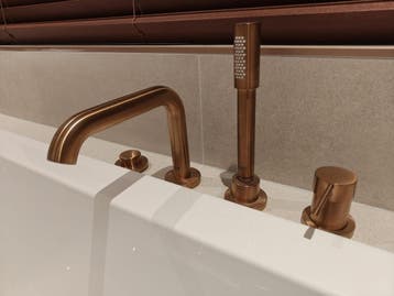 Badrand kranenset inbouw Grohe koper - 0029, Ophalen, Nieuw, Kraan