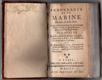 Louis XIV - Colbert - Ordonnance de la Marine - 1755