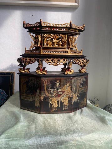Offerschaal - Hout - 1850-1900 - Speel Altare Chanab