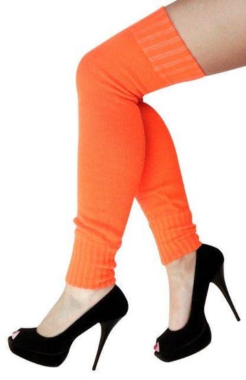 Dames knee-over beenwarmers fluor oranje, Kleding | Dames, Carnavalskleding en Feestkleding, Ophalen of Verzenden, Nieuw