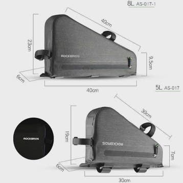 ROCKBROS 8L Fietstas Frame Driehoek Tas - Waterdicht, Reflec, Verzenden, Nieuw