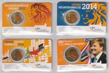 Nederland. Coin Card 2012/2016 (4 stuks) (Zonder