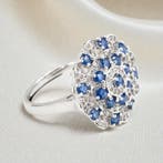 Zonder minimumprijs - Ring Verguld Saffier - Topaas - 18k, Sieraden, Tassen en Uiterlijk, Ringen, Nieuw