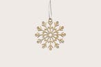 Kerstornament - Sneeuwvlok Dendriet - Hout - Set van 4, Diversen, Kerst, Ophalen of Verzenden, Nieuw