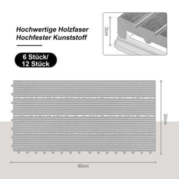 2dekans | EUGAD WPC Terrastegels 30 x 60 cm - 12 Stuks - 2, Ophalen of Verzenden, Zo goed als nieuw, EUGAD