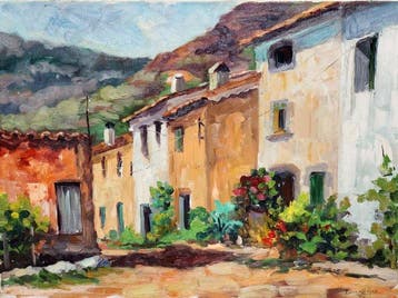 Eduard López (XX) - Paisaje de Riells del Fay, Antiek en Kunst