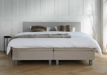 ACTIE! Boxspring Venetië 140 200 Beige, Huis en Inrichting, Verzenden, Beige, Nieuw, 140 cm