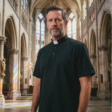 Heren Priesterhemd met Romeinse Kraag - Korte Mouw voor Kerk, Verzenden