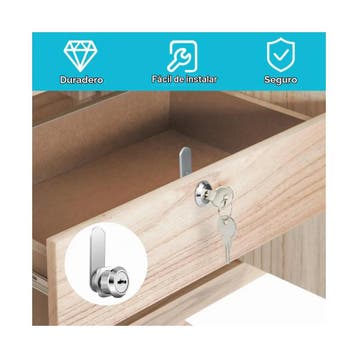 AiQInu brievenbusslot 20 mm met 2 sleutels, inclusief 7 v..., Verzenden, Nieuw