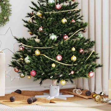 vidaXL Kerstboomstandaard Wit 50 x 50 x 15,5 cm Staal, Verzenden, Nieuw