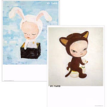 Yoshitomo Nara (1959) - Harmless Kitty / Little Bunny in the