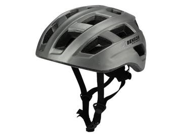 Veiling - Fietshelm voor volwassenen met verlichting grijs M, Nieuw