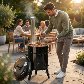 Goulashketel Rocket, 17 l, 5-in-1, incl. accessoires - zwart, Verzenden, Nieuw