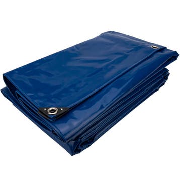 Afdekzeil 4x6 m  Blauw PVC (650gr/m2) - Bisonyl 4x6 Dekkleed, Ophalen of Verzenden, Nieuw, 15 m² of meer