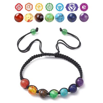 1 x Buddha Chakra armband 8 mm – schuifknoop – gemengd, Ophalen of Verzenden, Nieuw, Overige typen