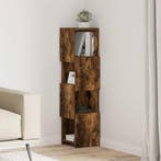 vidaXL Hoekkast Gerookt eiken 25,5x25x102cm Bewerkt hout, Huis en Inrichting, Kasten | Overige, Verzenden, Nieuw