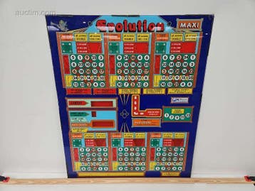 Originele frontplaat van bingo- en spelautomaat...., Nieuw