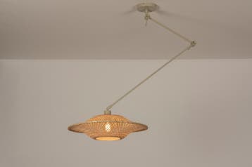 Rietveld Hanglampen - Bruin, Beige, Zand, Naturel - Metaal,, Verzenden, Nieuw