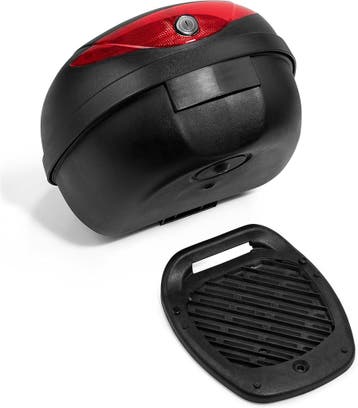 TRESKO® Topkoffer - Motorkoffer - Helmkoffer - 24L - Zwart, Motoren, Verzenden, Zo goed als nieuw