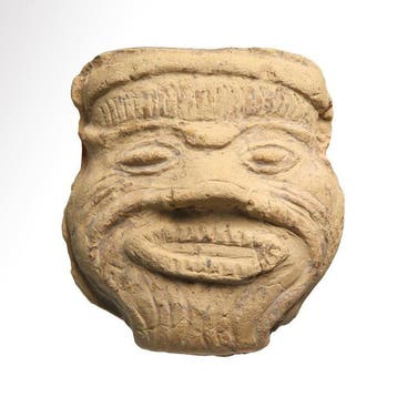 Sumerisch Terracotta Masker van de Demon Humbaba, Beschermer