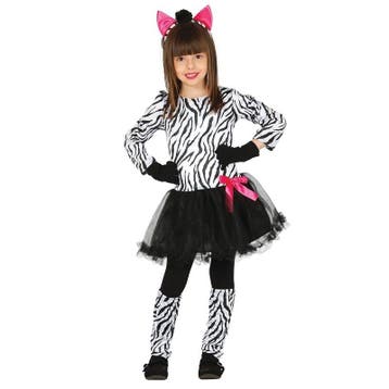 Carnavalskleding zebra kostuum voor meisjes - Dierenpakken, Ophalen of Verzenden, Nieuw