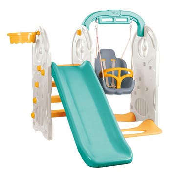 Dolu Turquoise/Geel 4-in-1 Speeltoestel, Verzenden, Nieuw