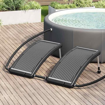 vidaXL Zwembadverwarmingspaneel solar 2 st gebogen 110x65 cm, Tuin en Terras, Verzenden, Nieuw