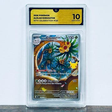 Pokémon Graded card - Alolan Exeggutor 129 - 30th, Nieuw
