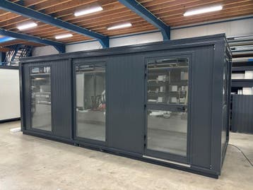 Nieuwe Kantoorunit 3,4,5,6 meter Antraciet Ral 7016
