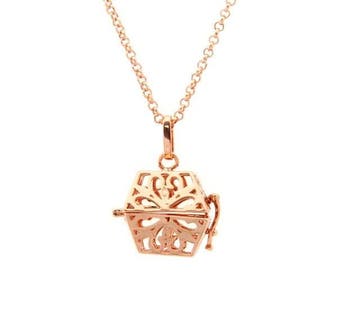 Prachtige lange ketting c.a. 80cm met een rosegold Engele..., Ophalen of Verzenden, Nieuw, Overige typen
