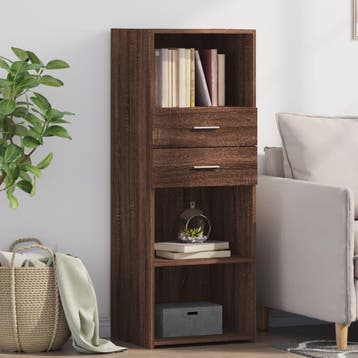 vidaXL buffetkast 45x42,5x124 cm bewerkt hout bruin, Huis en Inrichting, Kasten | Buffetkasten, Minder dan 50 cm, Verzenden, 100 tot 150 cm
