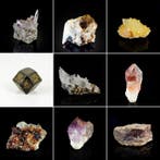 9 Mineraalmonsters - Amethist, Zircon, Kaktuskwarts,