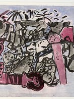 Corneille (1922-2010) - Eau-forte encadrée : Lieu ruspestre,
