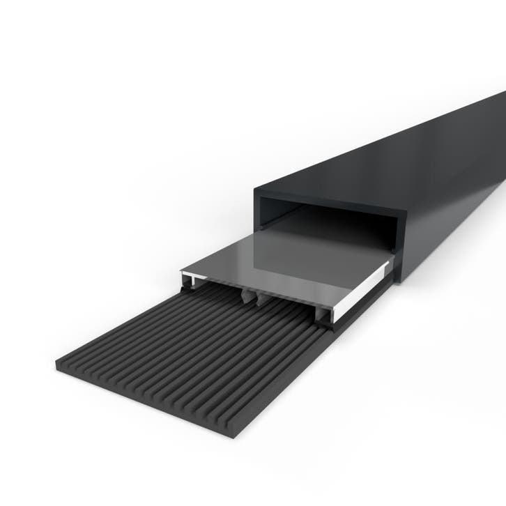 Profielset midden: klemprofiel met beglazingsrubber, afdekka, Doe-het-zelf en Verbouw, Metalen, Ophalen of Verzenden